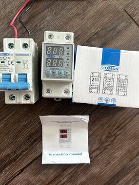 TOMZN Voltage Protector + Breaker 16A DIN Rail 110V 63A Relay TOVPD1-60-EC